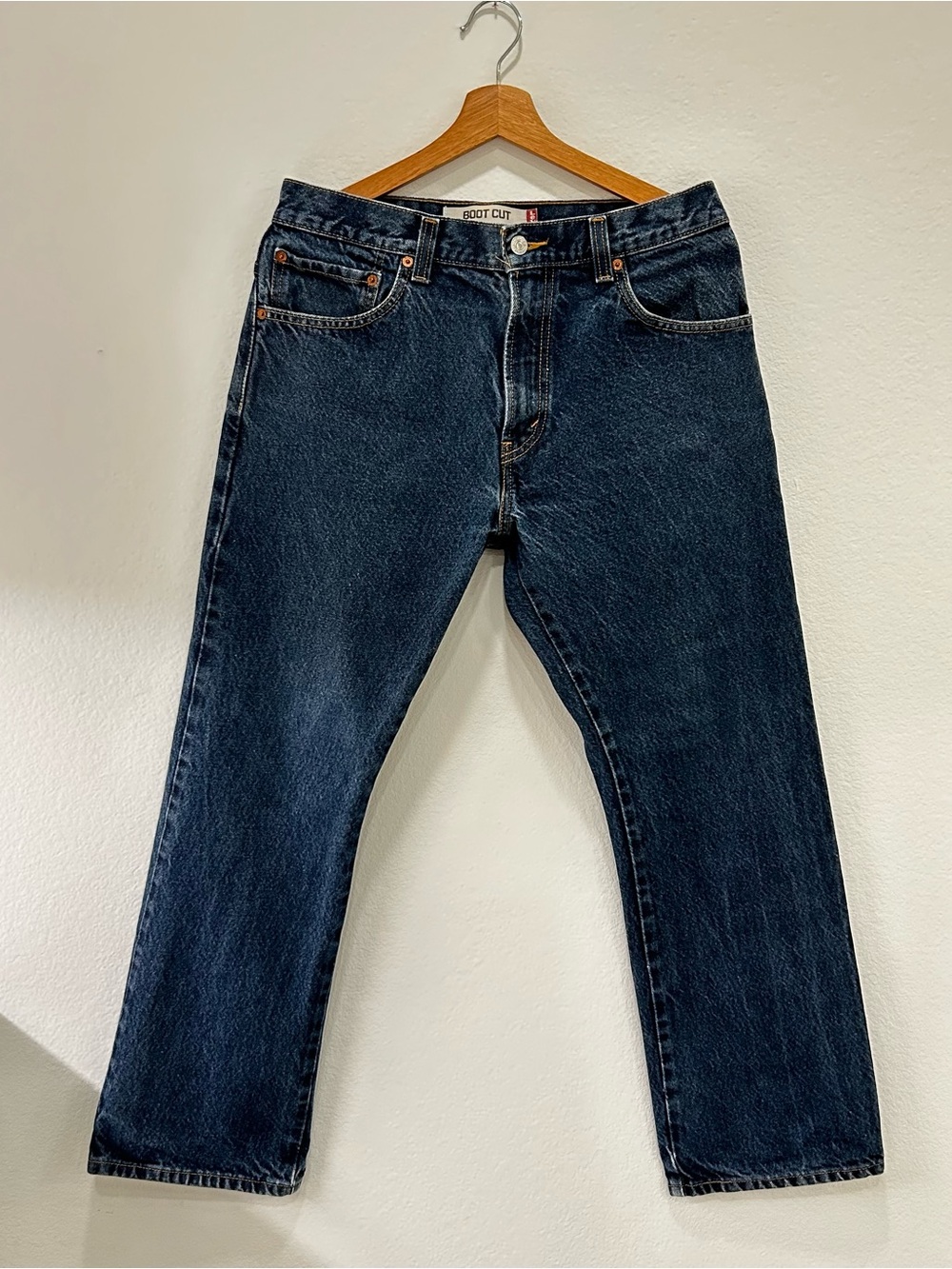Levi's 517 Jeans Mens 32x29 Blue Boot Cut 100% Cotton Dark Wash Denim